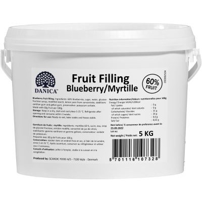 Blueberry 60% thermostable filling, DANICA, 5 kg